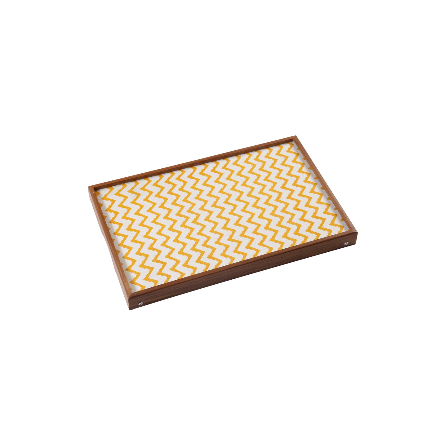 A Tiny Mistake Yellow Chevron Butler Tray, Laptop Desk, Breakfast Table
