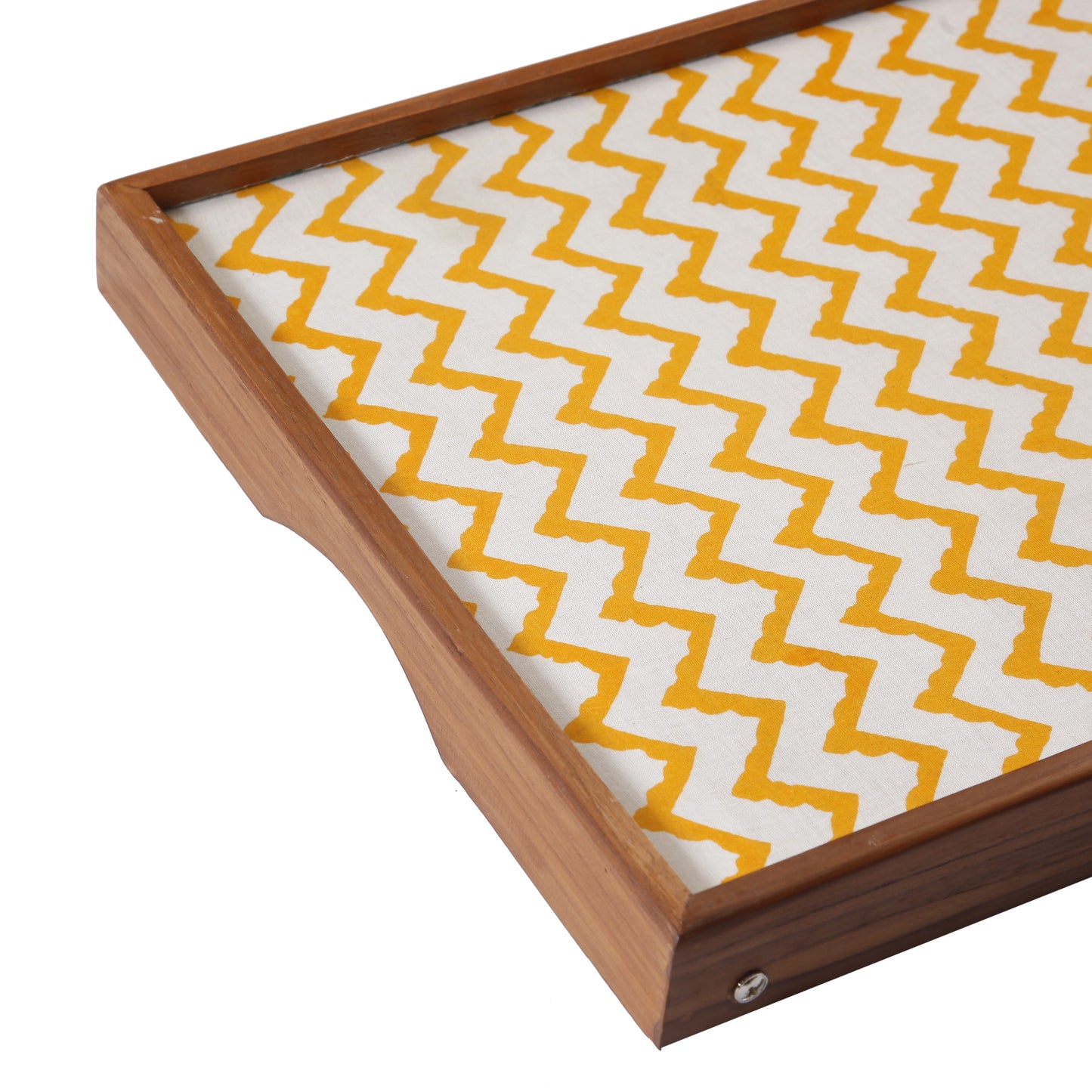 A Tiny Mistake Yellow Chevron Butler Tray, Laptop Desk, Breakfast Table