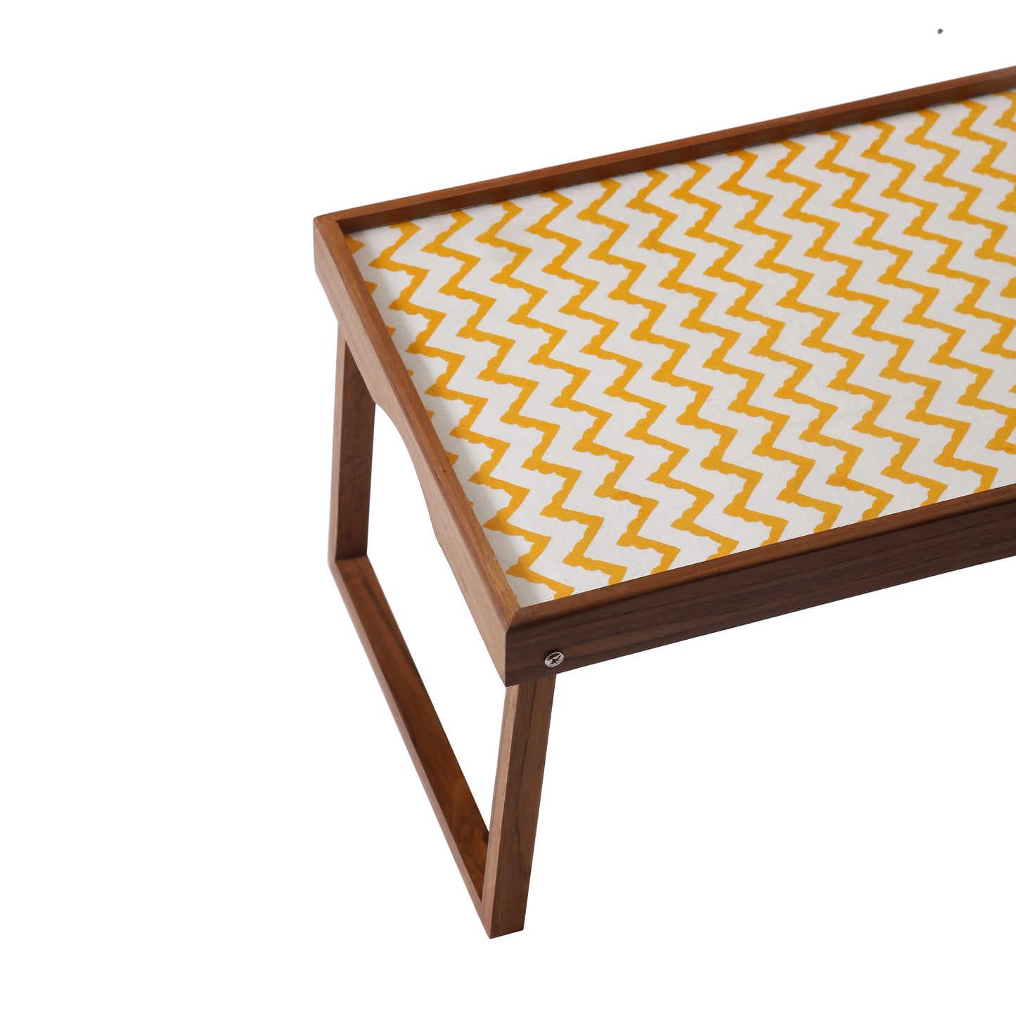 A Tiny Mistake Yellow Chevron Butler Tray, Laptop Desk, Breakfast Table