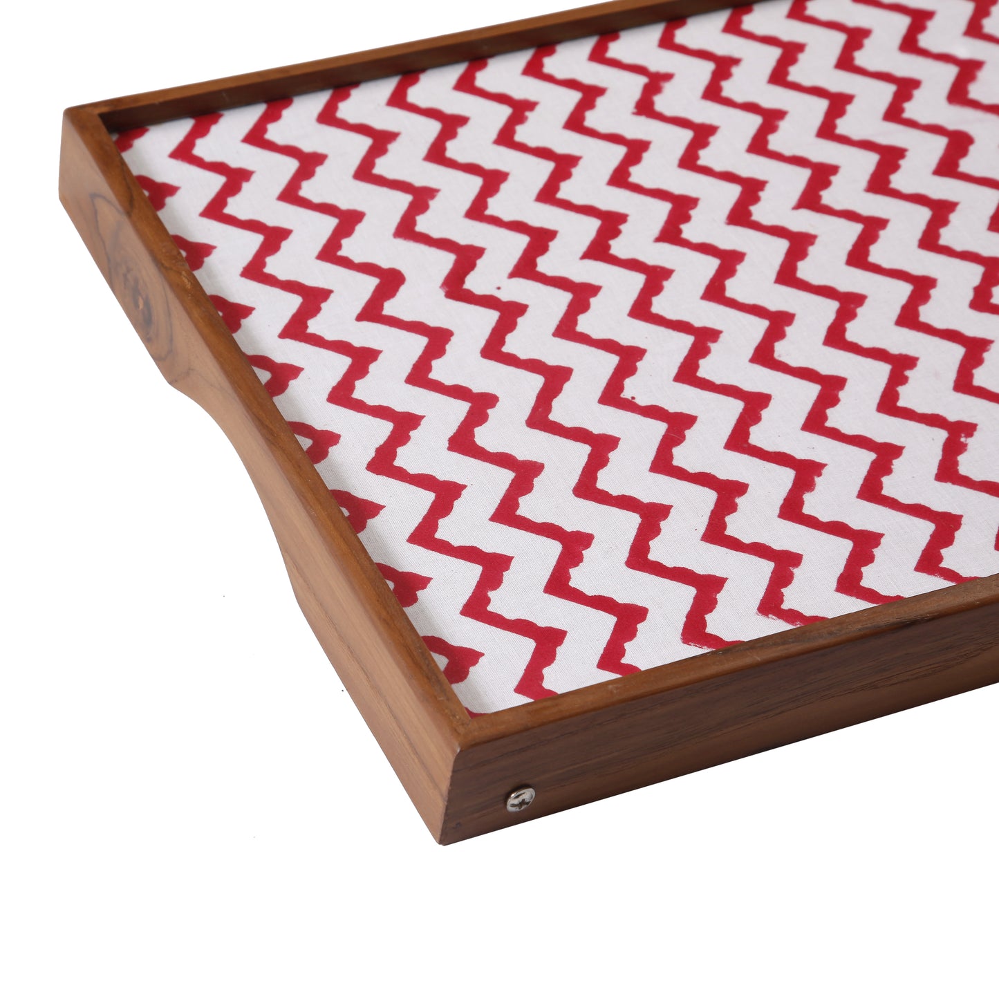 A Tiny Mistake Red Chevron Butler Tray, Laptop Desk, Breakfast Table
