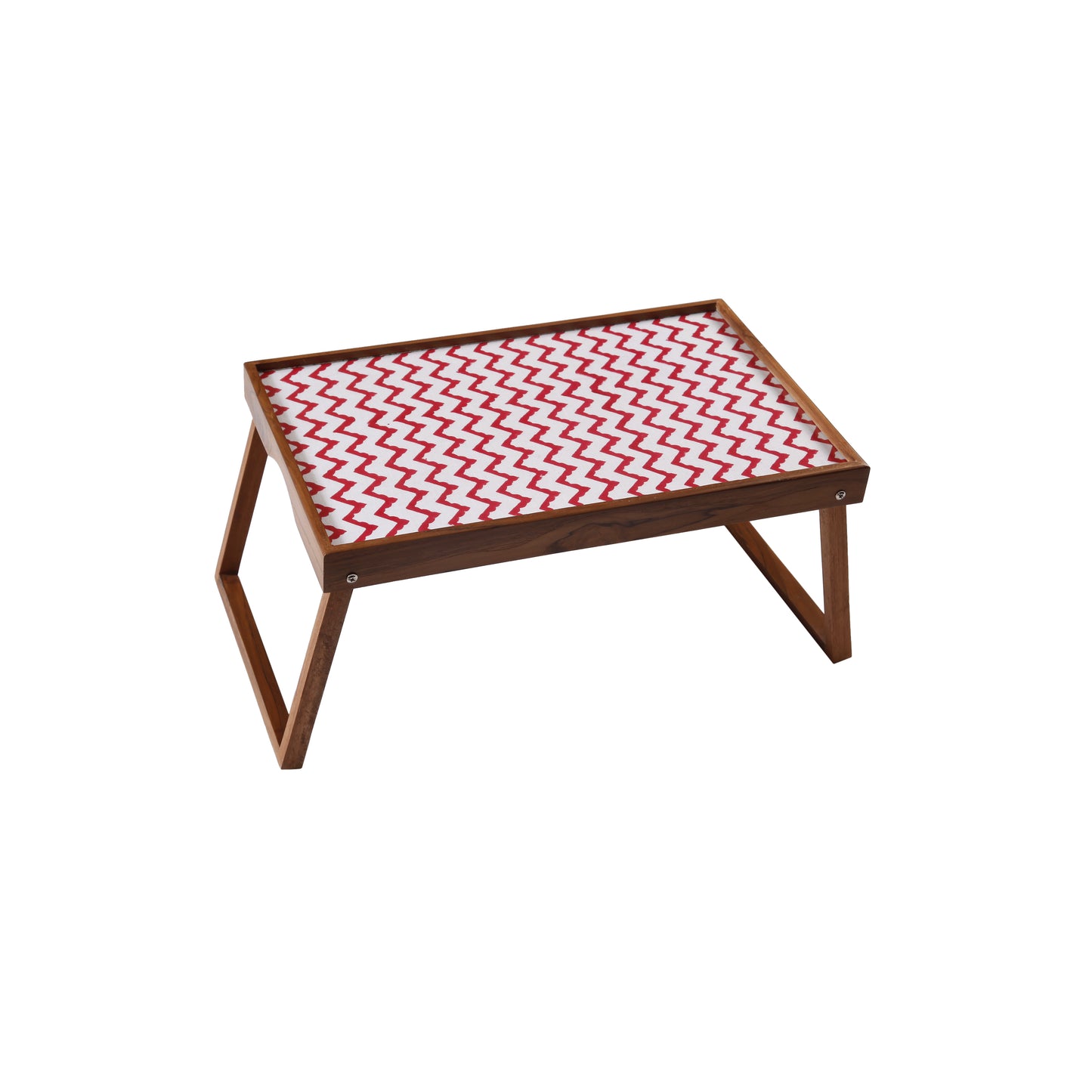 A Tiny Mistake Red Chevron Butler Tray, Laptop Desk, Breakfast Table