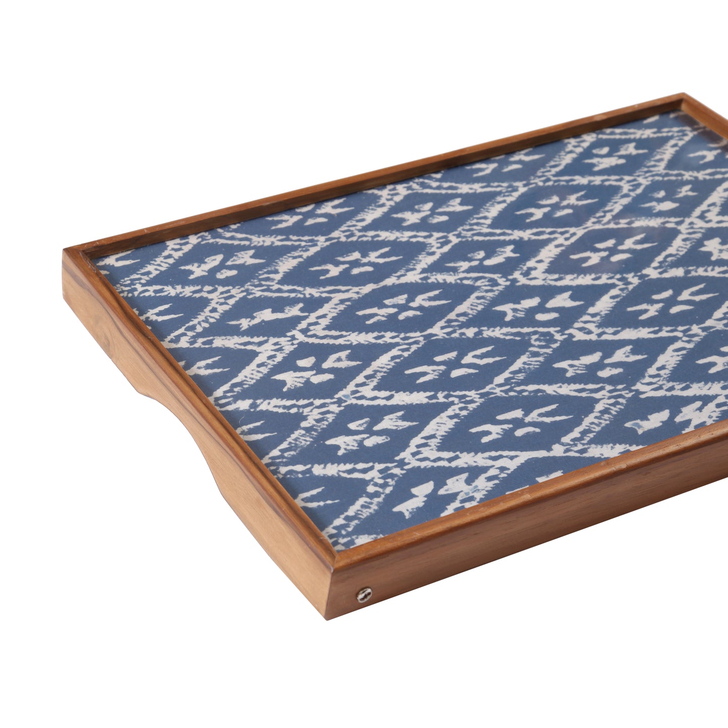 A Tiny Mistake Blue Diamond Pattern Butler Tray, Laptop Desk, Breakfast Table
