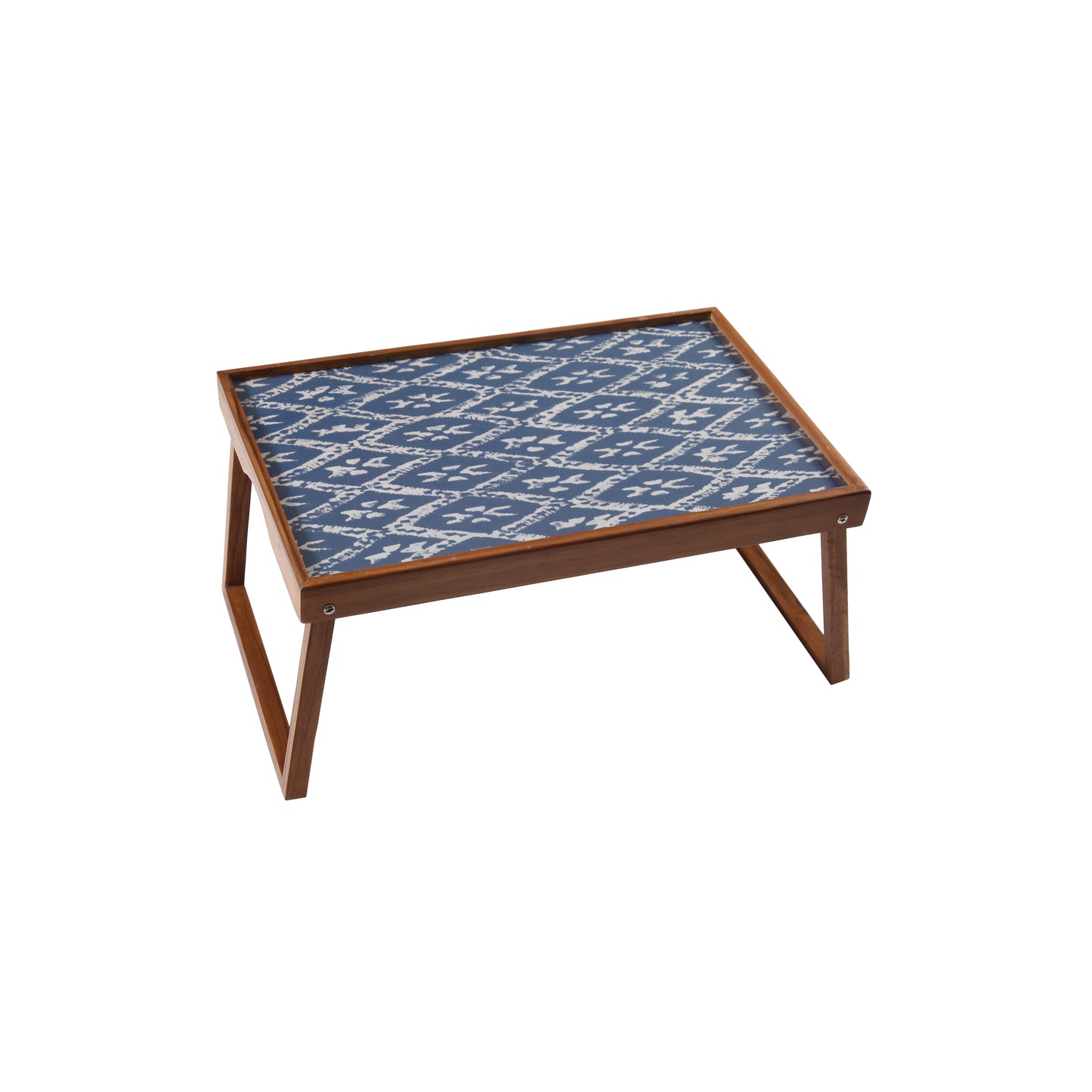 A Tiny Mistake Blue Diamond Pattern Butler Tray, Laptop Desk, Breakfast Table