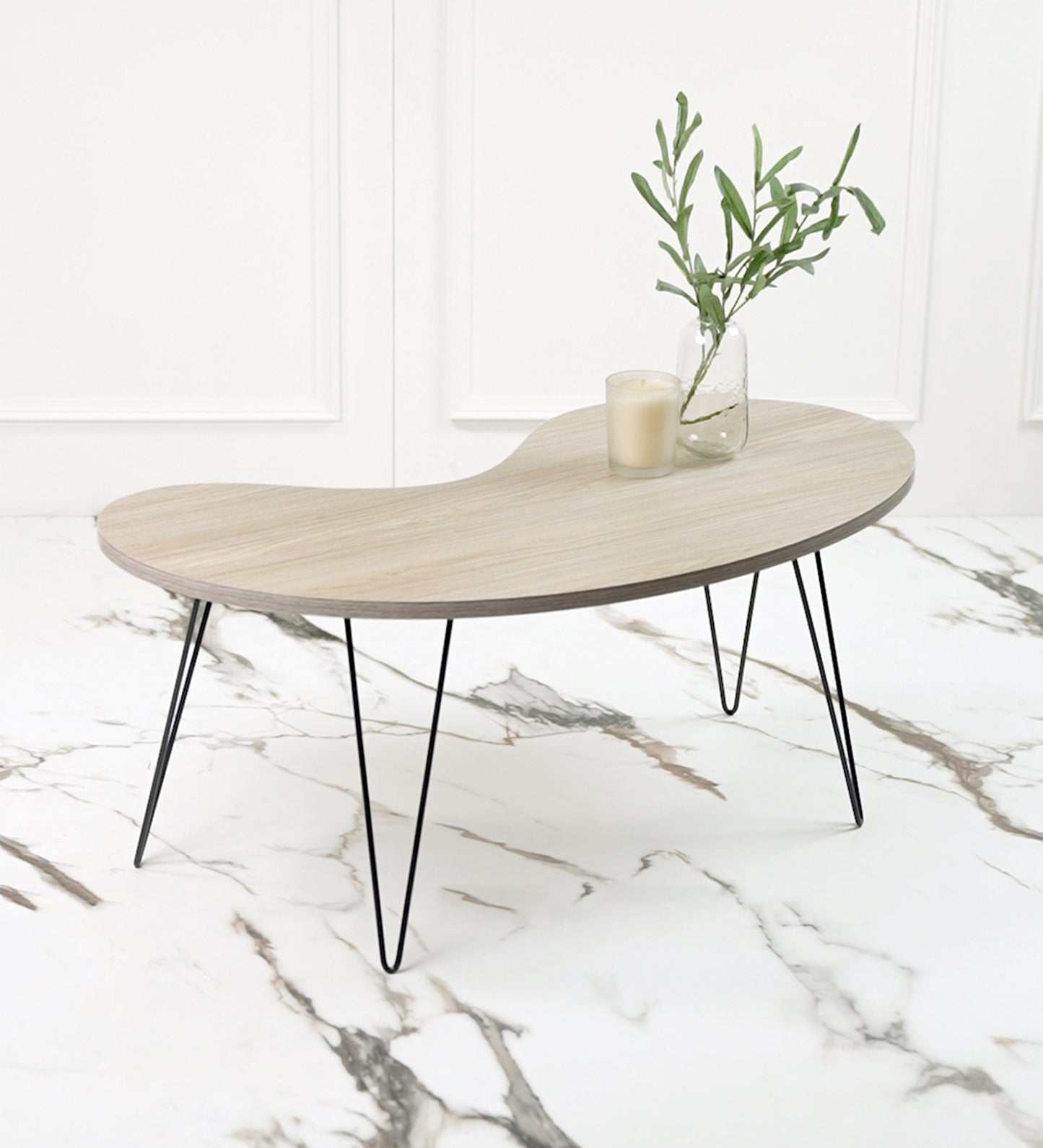 Pine Hues Bean Shape Coffee Tables, Wooden Tables, Coffee Tables, Center Tables, Living Room Decor by A Tiny Mistake