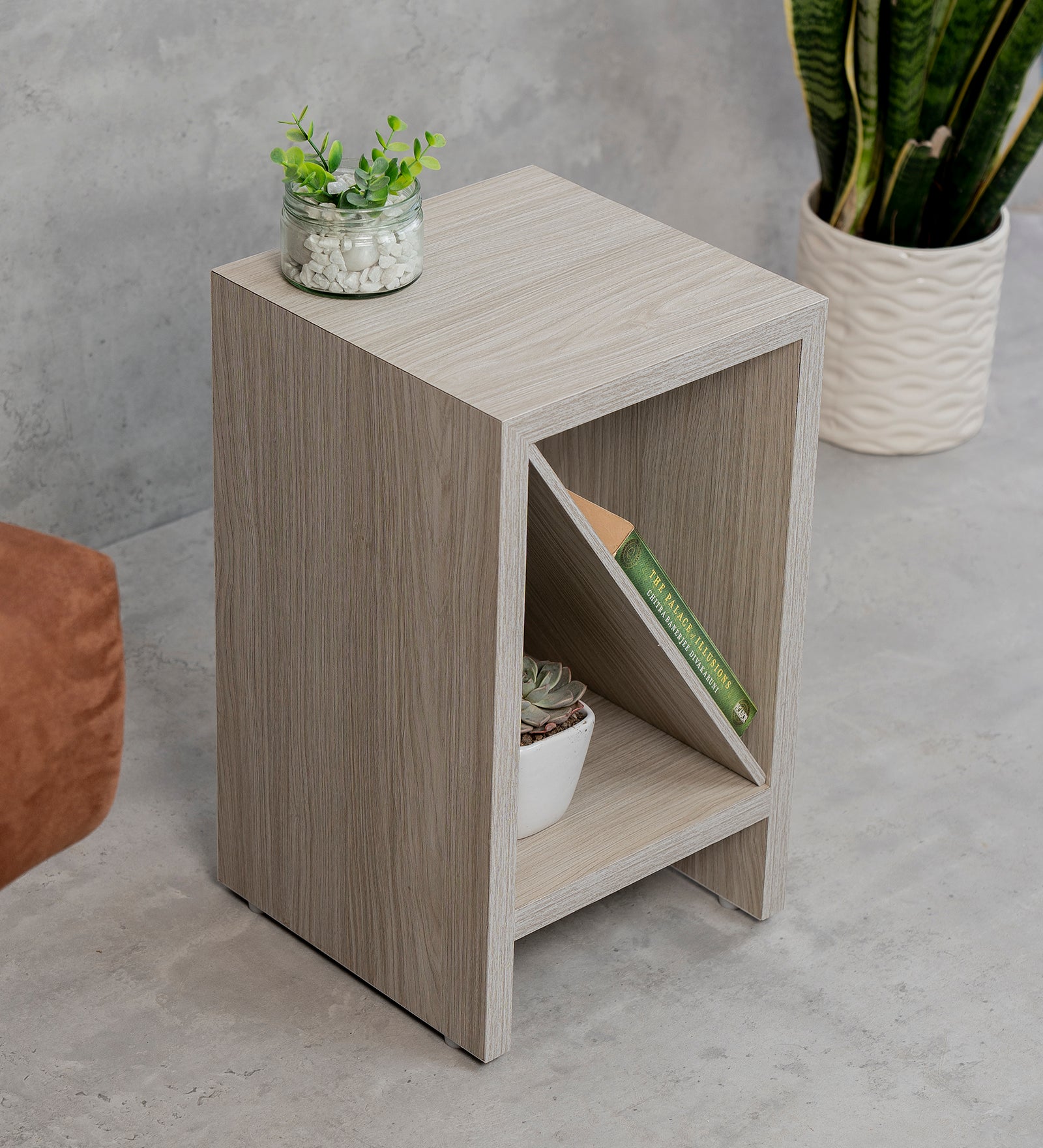 Bevel - Side Table, Small Storage and Decor, End Table, Living and Bedroom Decor, Wooden Table