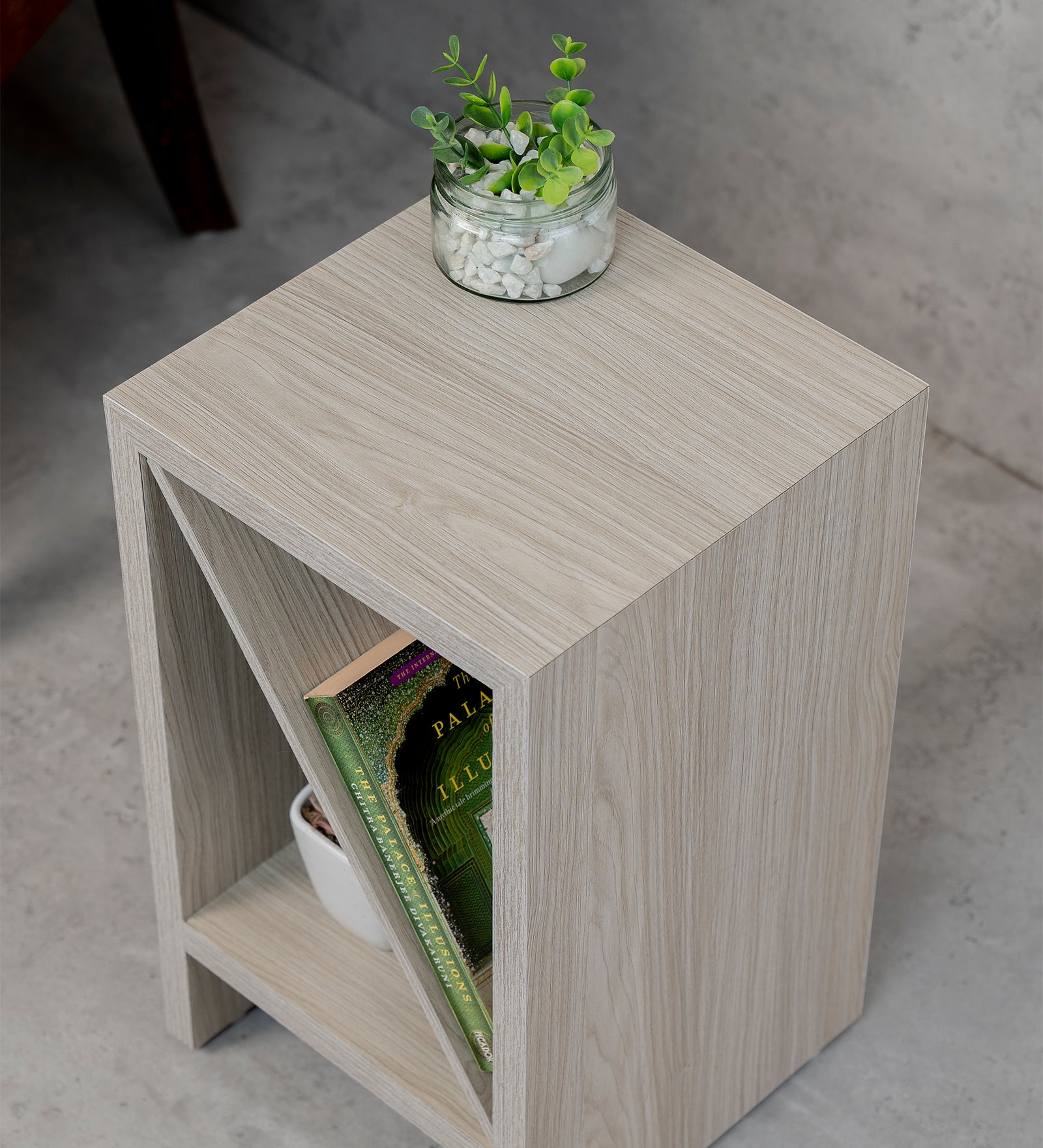 Bevel - Side Table, Small Storage and Decor, End Table, Living and Bedroom Decor, Wooden Table