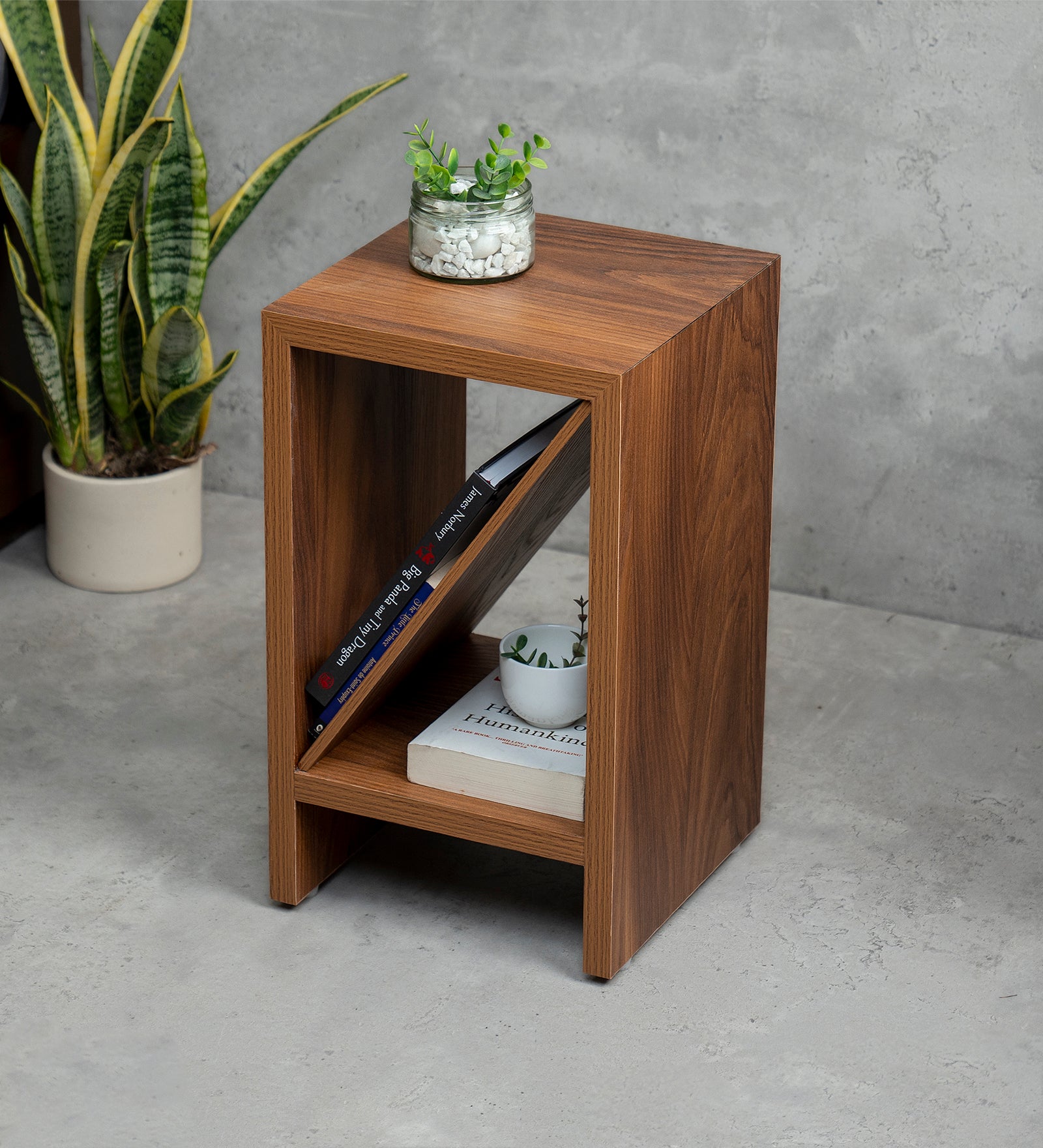 Bevel - Side Table, Small Storage and Decor, End Table, Living and Bedroom Decor, Wooden Table