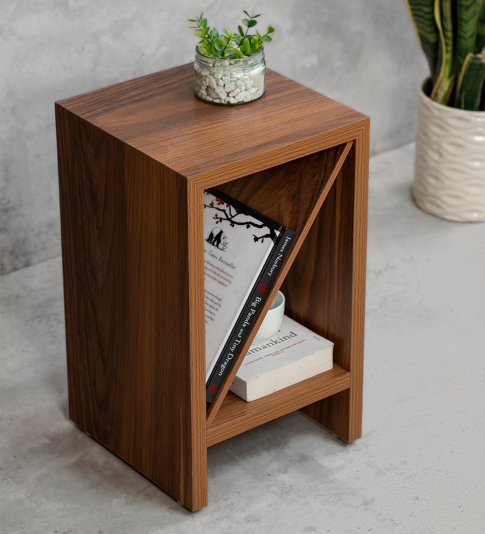 Bevel - Side Table, Small Storage and Decor, End Table, Living and Bedroom Decor, Wooden Table