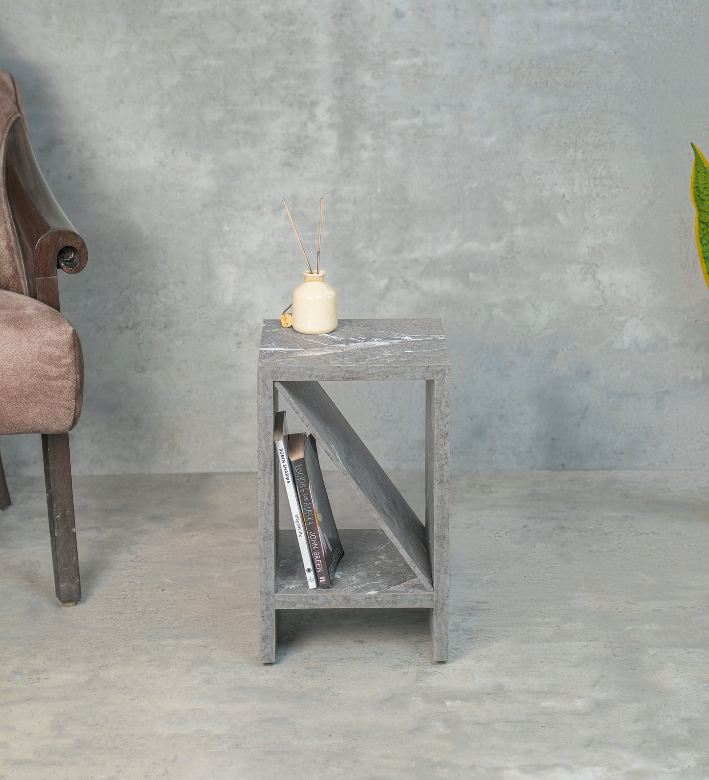 Bevel - Side Table, Small Storage and Decor, End Table, Living and Bedroom Decor, Wooden Table