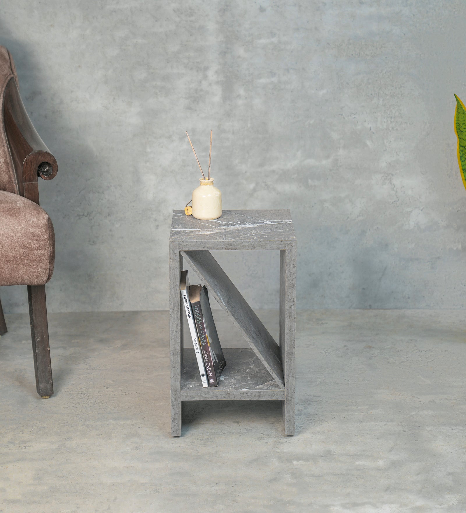 Bevel - Side Table, Small Storage and Decor, End Table, Living and Bedroom Decor, Wooden Table