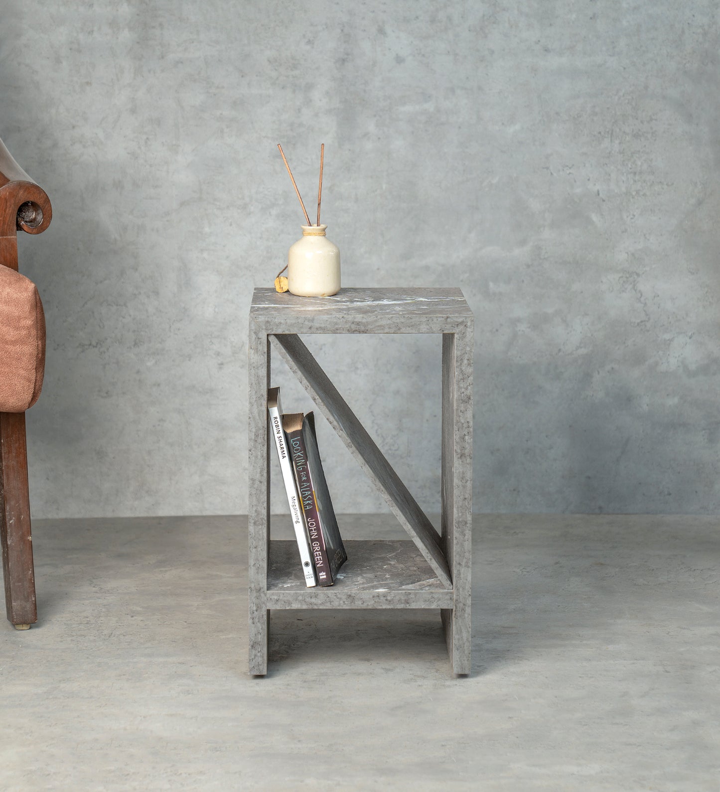 Bevel - Side Table, Small Storage and Decor, End Table, Living and Bedroom Decor, Wooden Table