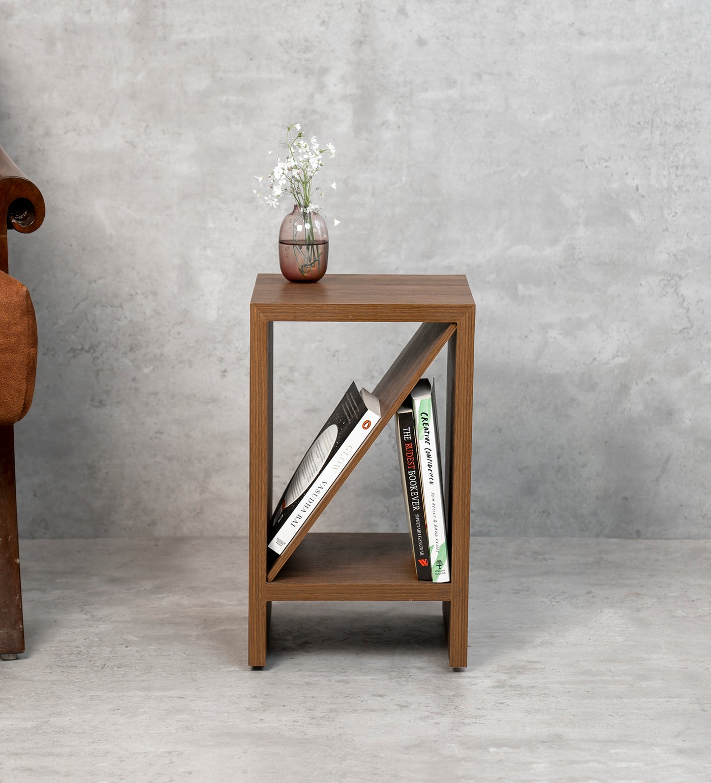 Bevel - Side Table, Small Storage and Decor, End Table, Living and Bedroom Decor, Wooden Table