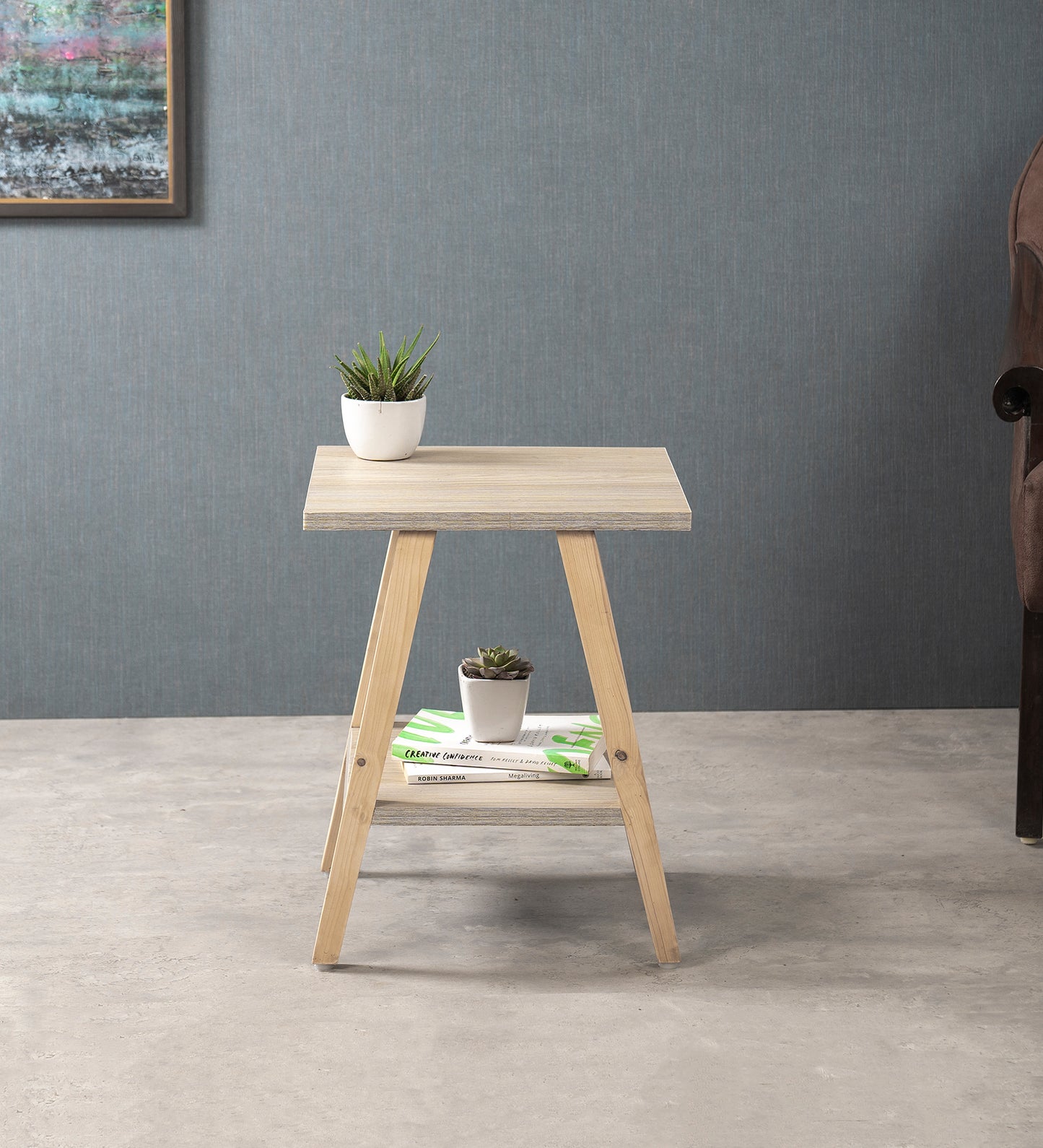 Trapezium Incline Table- Side Table, Wooden End Table, Living Room Decor, Wooden Side Table, Living Room Table