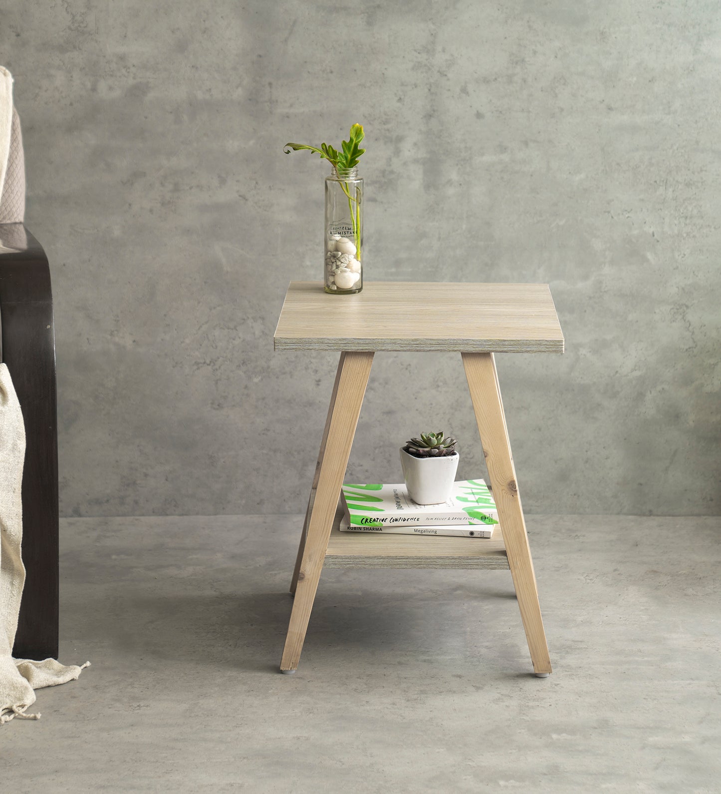 Trapezium Incline Table- Side Table, Wooden End Table, Living Room Decor, Wooden Side Table, Living Room Table