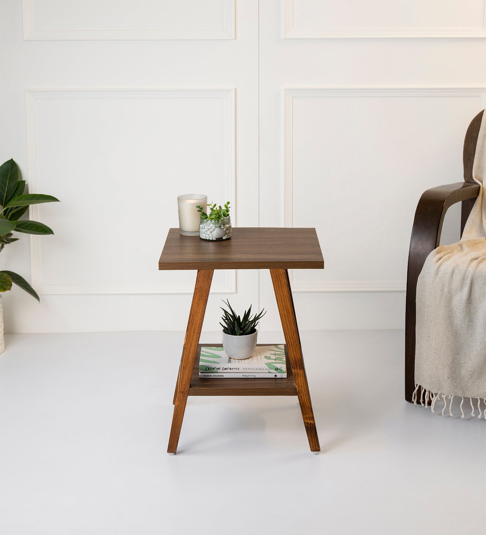 Trapezium Incline Table-  Side Table, Wooden End Table, Living Room Decor, Wooden Side Table, Living Room Table