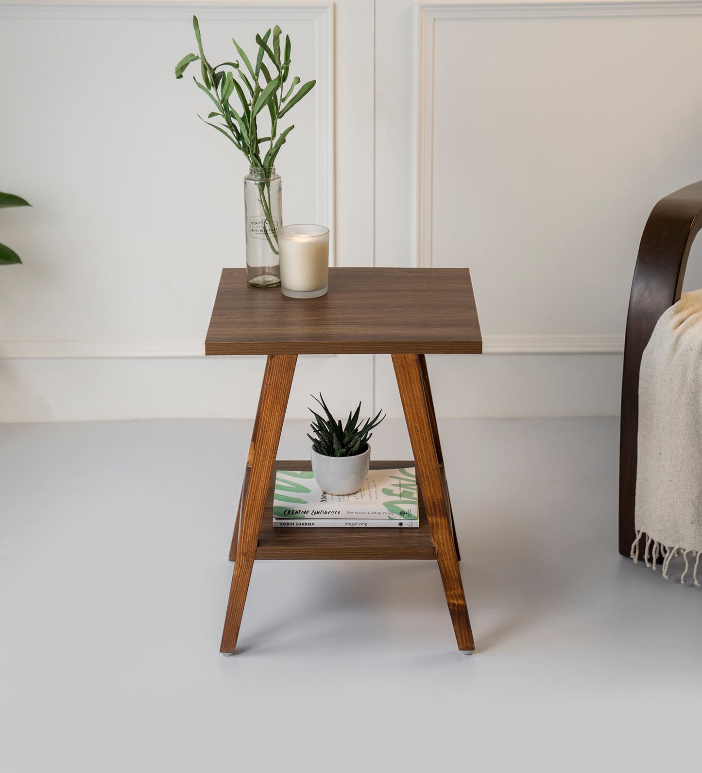 Trapezium Incline Table- Side Table, Wooden End Table, Living Room Decor, Wooden Side Table, Living Room Table