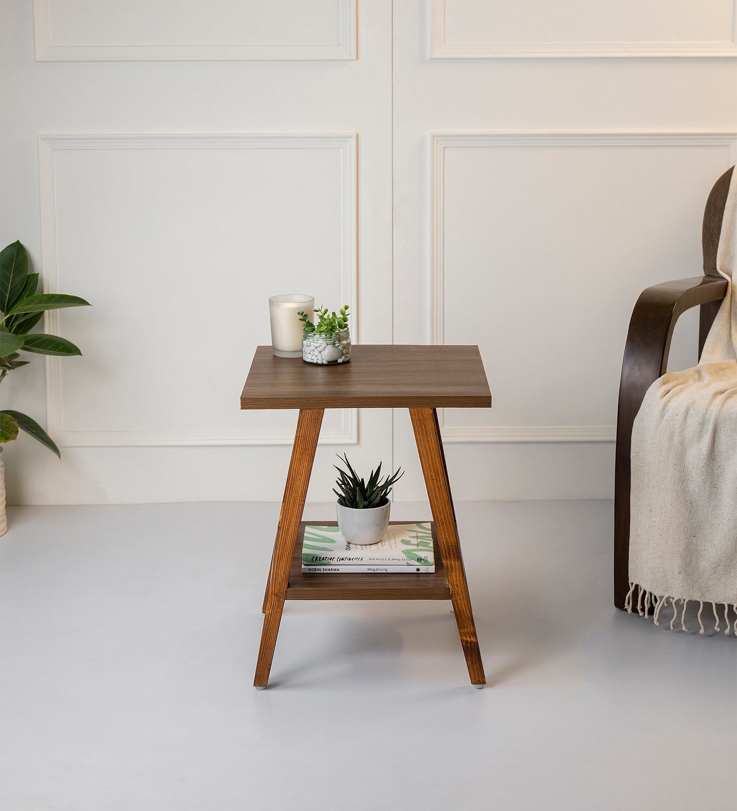 Trapezium Incline Table- Side Table, Wooden End Table, Living Room Decor, Wooden Side Table, Living Room Table