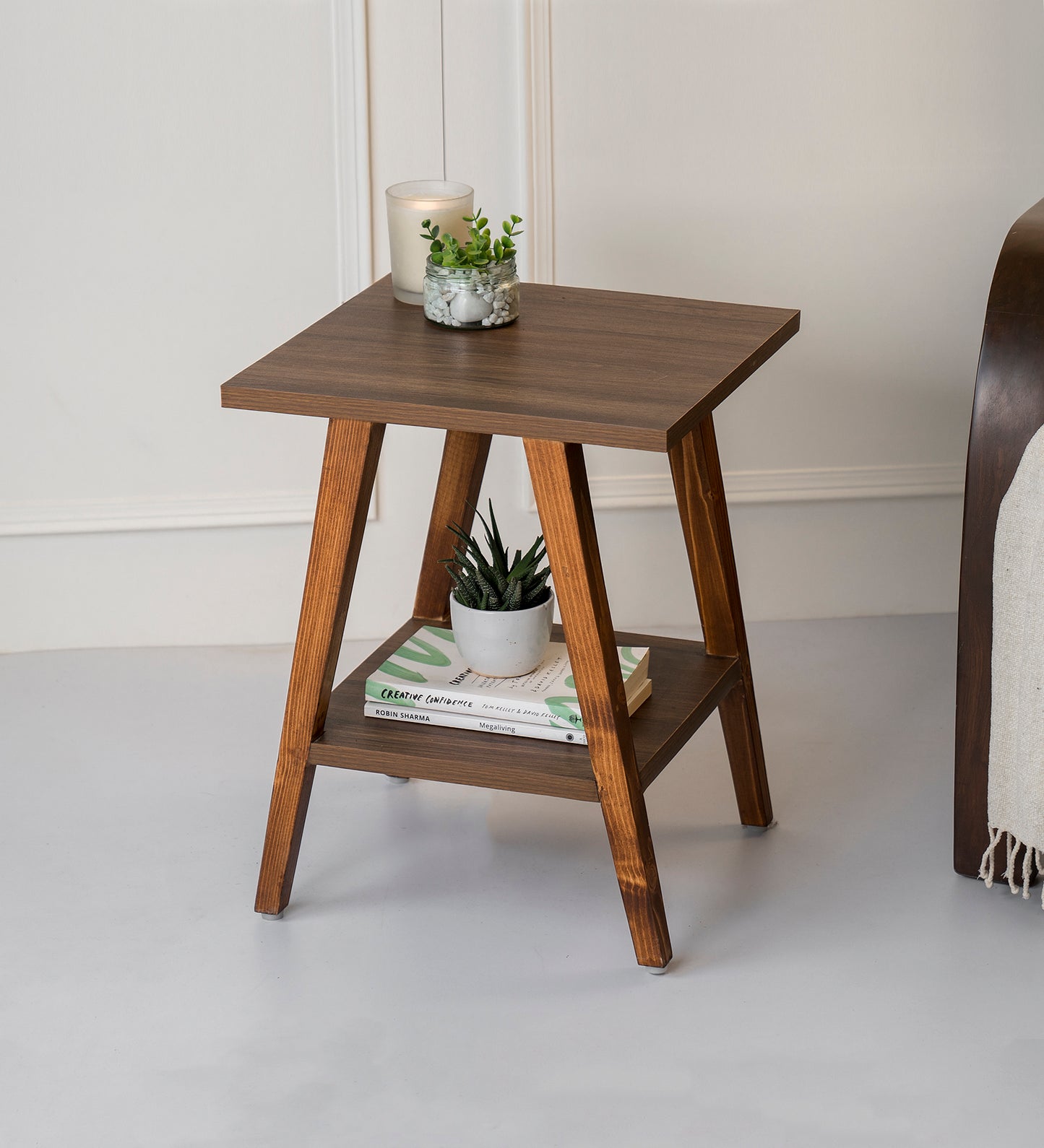 Trapezium Incline Table- Side Table, Wooden End Table, Living Room Decor, Wooden Side Table, Living Room Table
