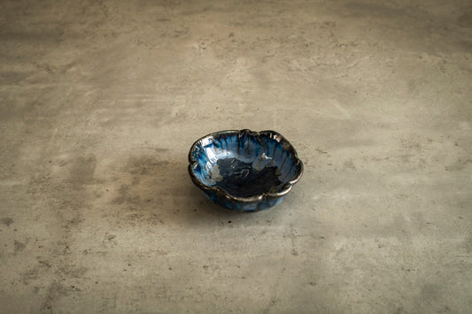 A Tiny Mistake Studio Ceramic Snack Bowl Blue Hues, Nut Bowl