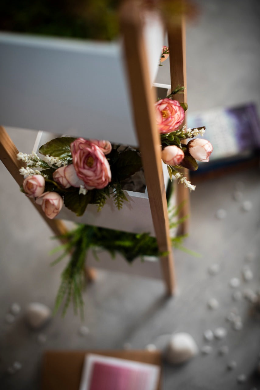 A Tiny Mistake Wooden Planter at Three Levels Natural Finish