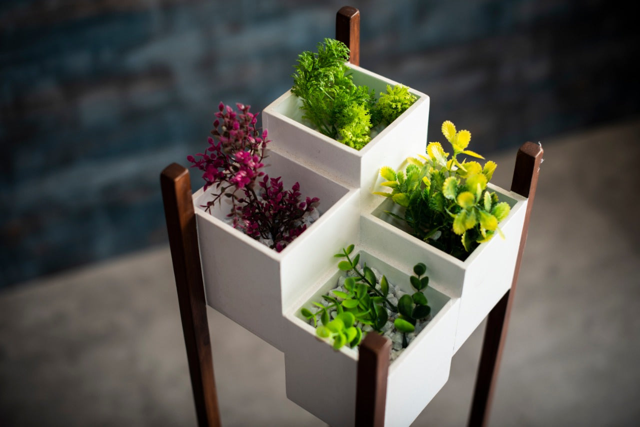 Wooden Planter Indoor Stand