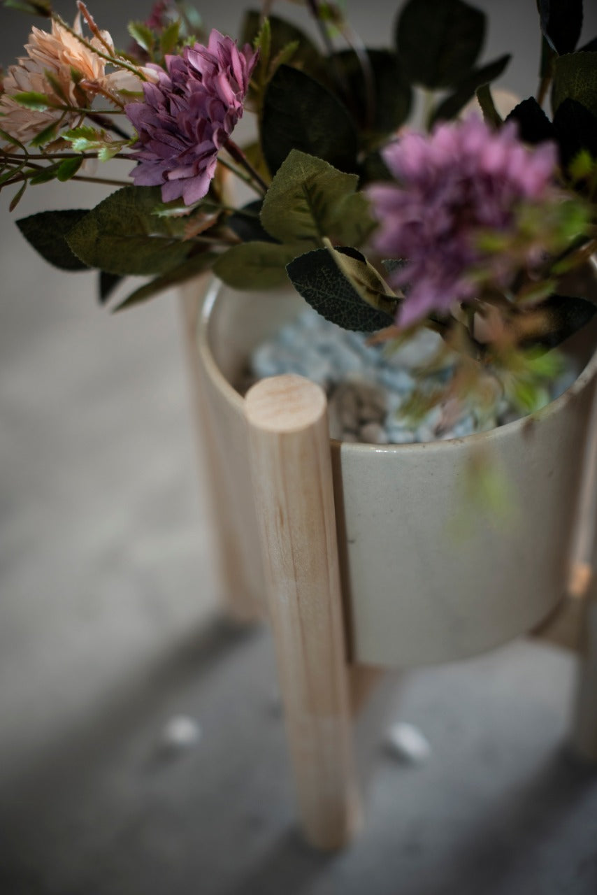 Indoor Ceramic and Wooden Planters