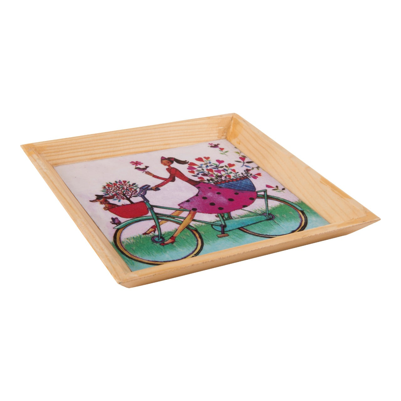 Wooden Tray, Decoupage Tray, Serving Tray