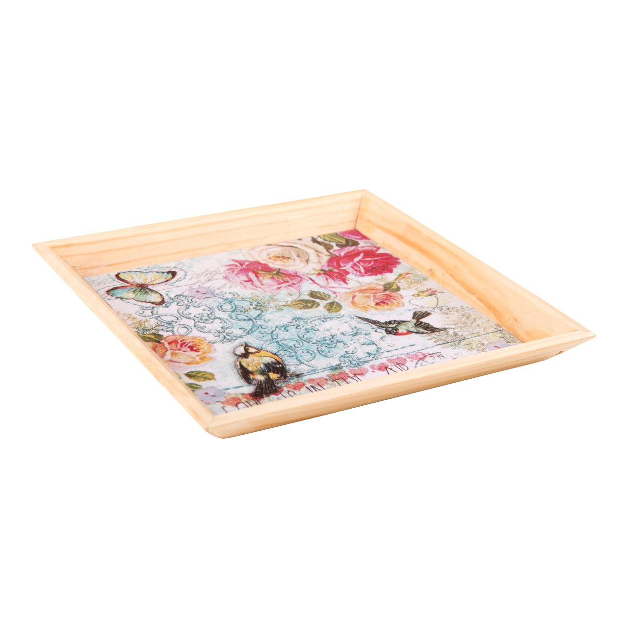 Wooden Tray, Decoupage Tray, Serving Tray