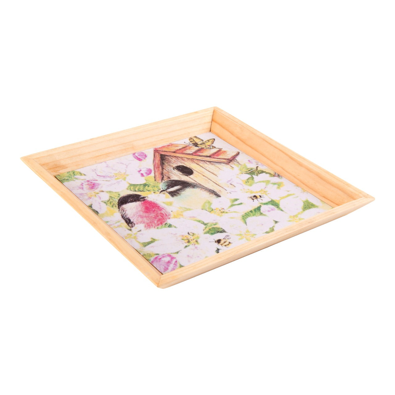 Wooden Tray, Decoupage Tray, Serving Tray
