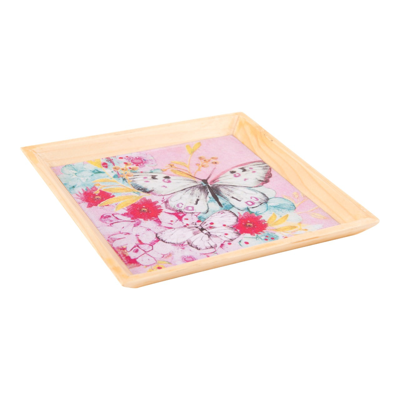 Wooden Tray, Decoupage Tray, Serving Tray