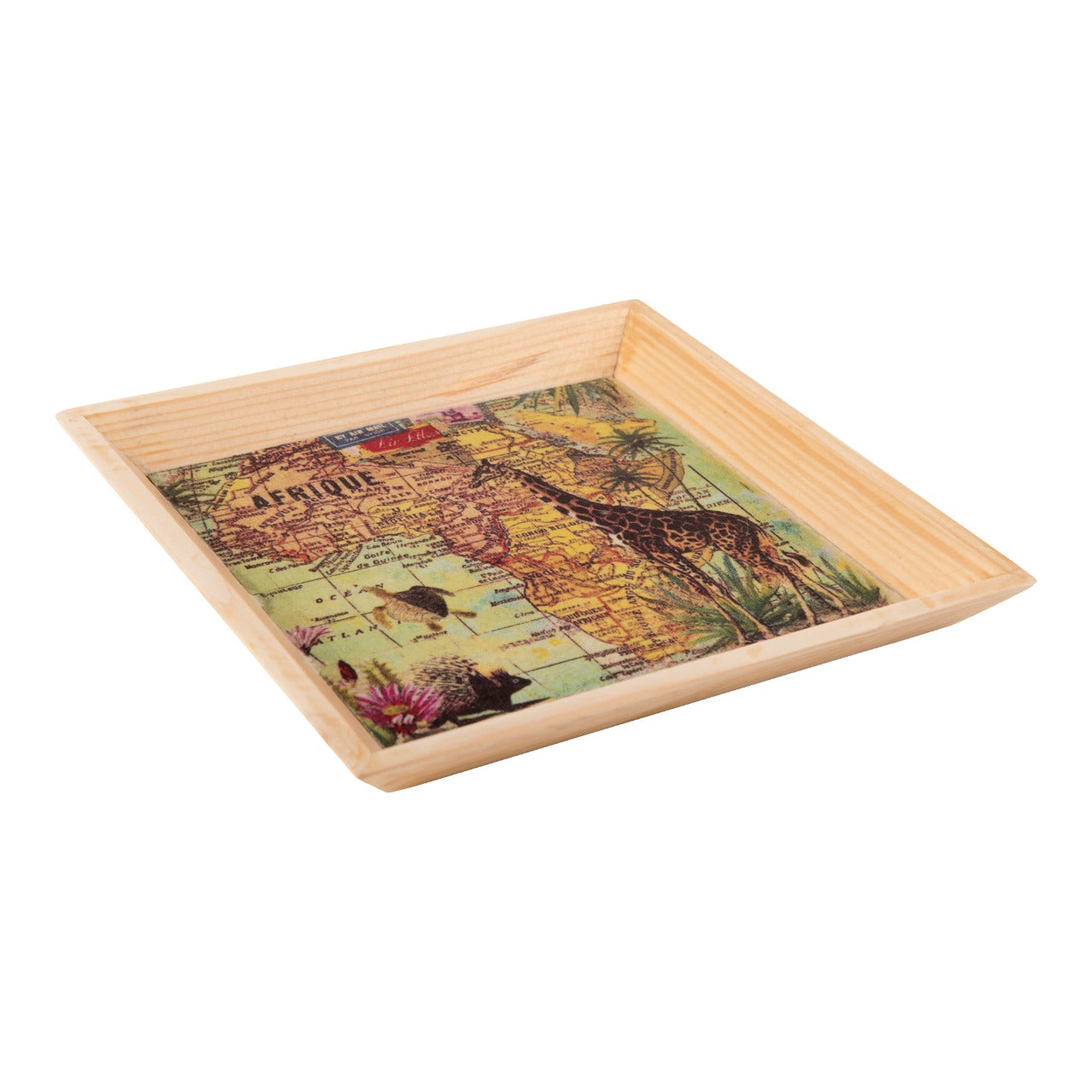 Wooden Tray, Decoupage Tray, Serving Tray