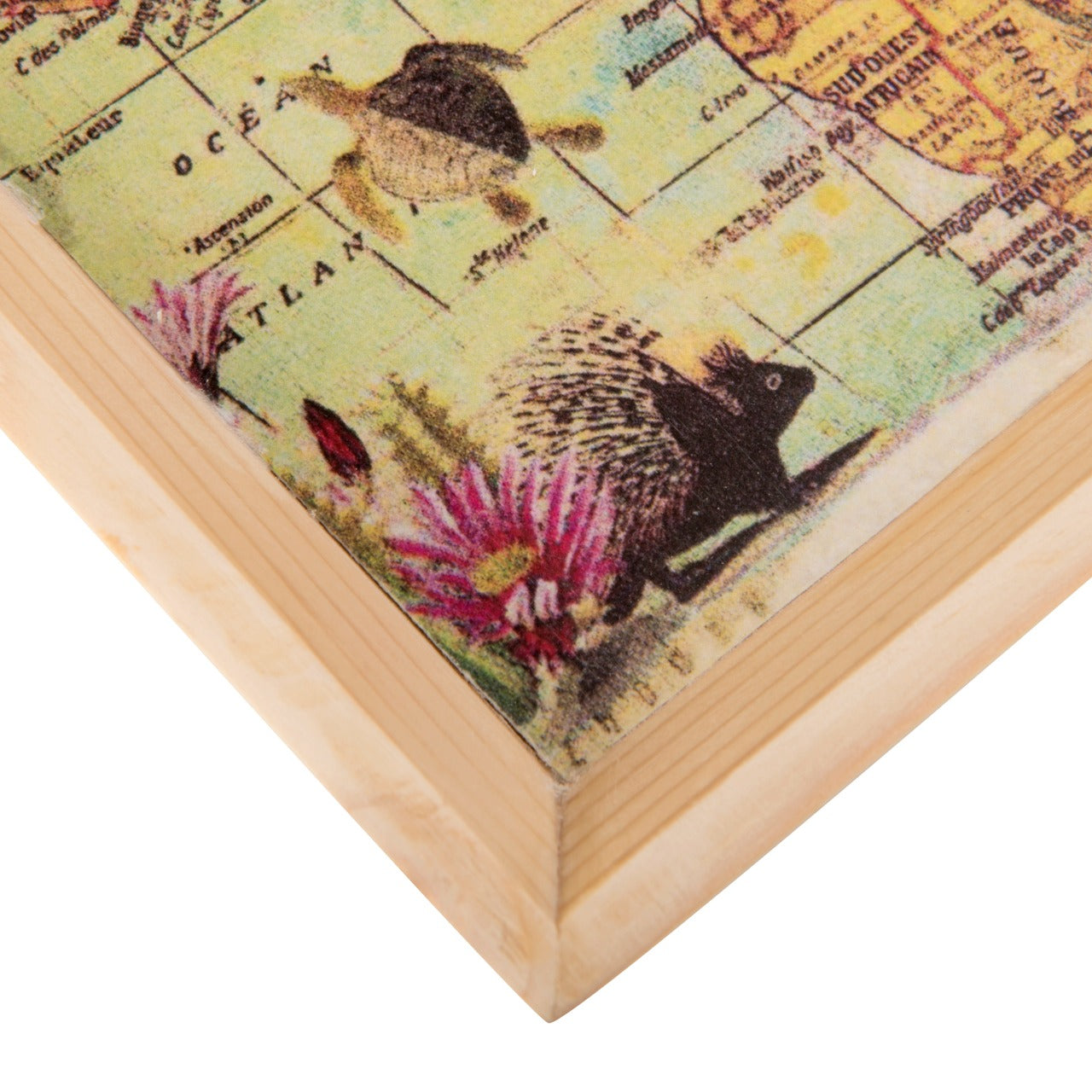 Wooden Tray, Decoupage Tray, Serving Tray