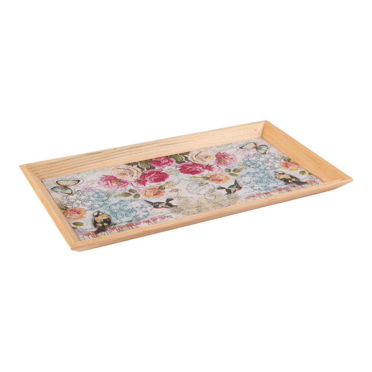 Wooden Tray, Decoupage Tray, Serving Tray