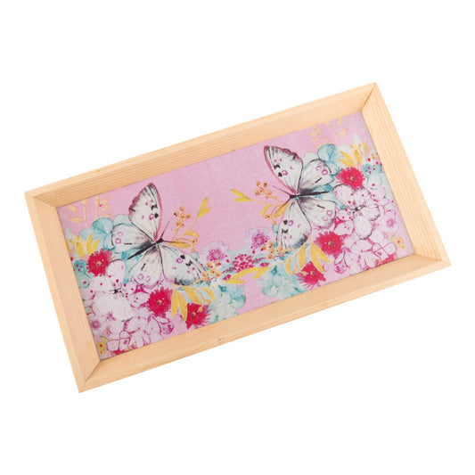 Wooden Tray, Decoupage Tray, Serving Tray