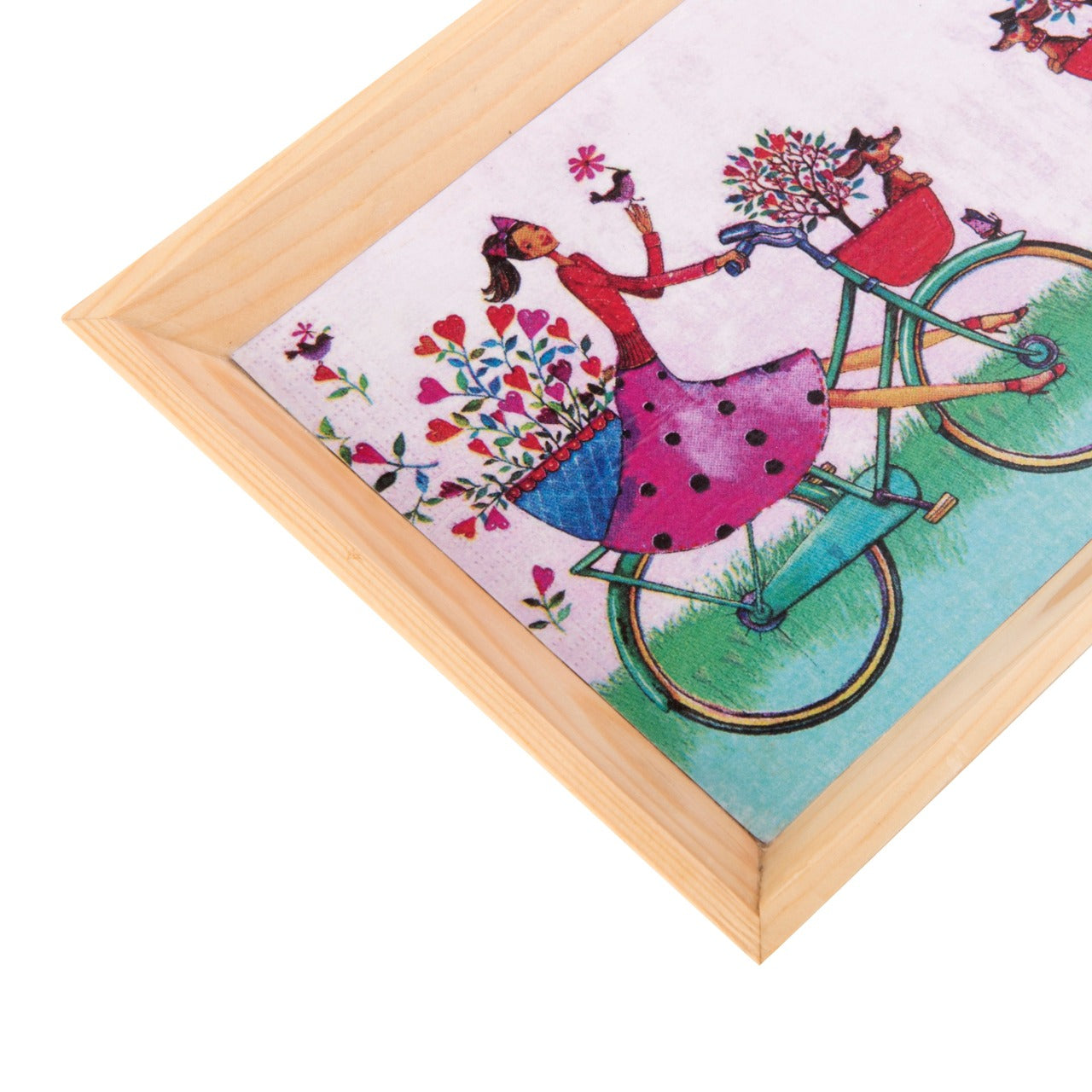Wooden Tray, Decoupage Tray, Serving Tray