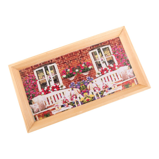 Wooden Tray, Decoupage Tray, Serving Tray