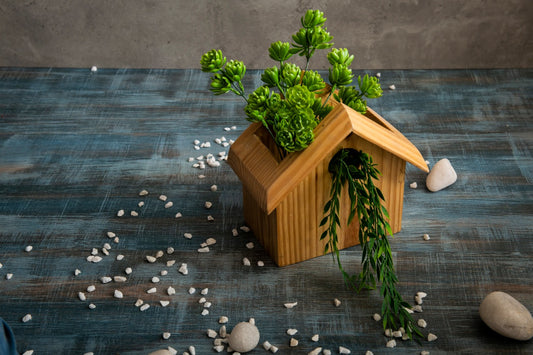Pine Wood Decorative Bird House