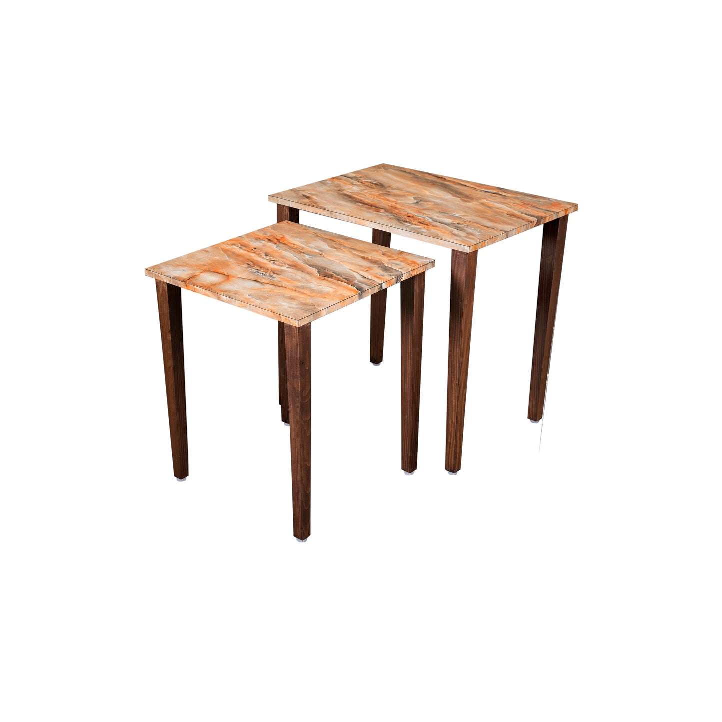 A Tiny Mistake Mountain Wooden Rectangle Nesting Tables (Set of 2), Living Room Decor