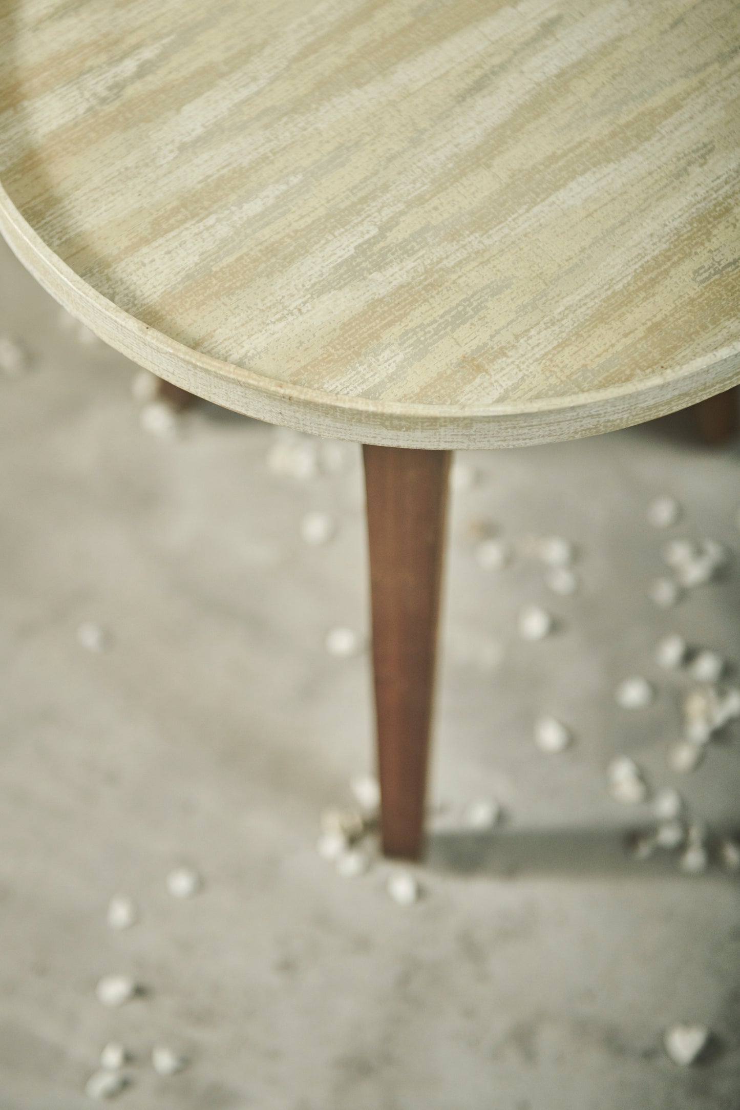 A Tiny Mistake Metallic Chevron Wooden Nesting Tables (Set of 2), Living Room Decor