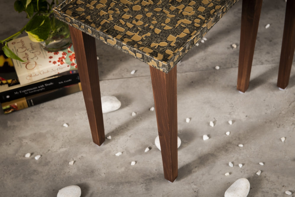A Tiny Mistake Syaahi Wooden Rectangle Nesting Tables (Set of 3), Living Room Decor