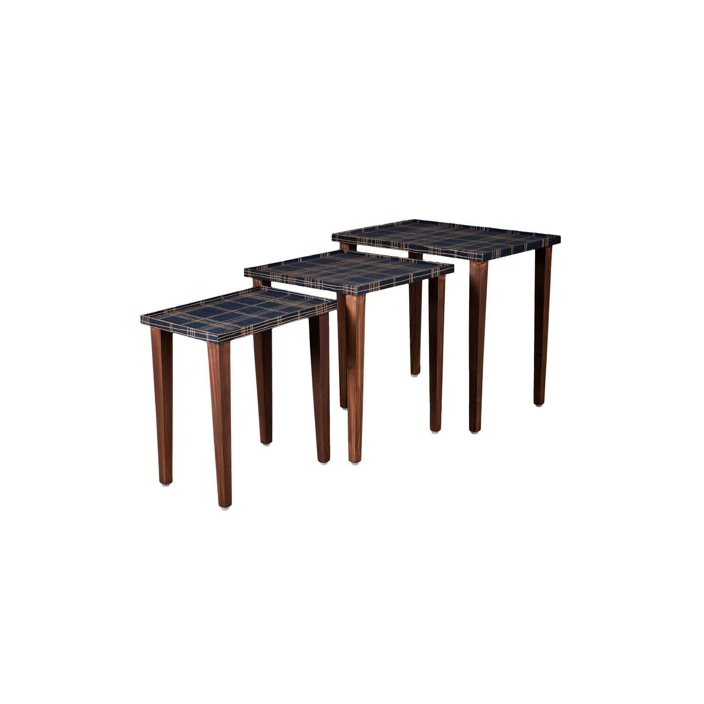 A Tiny Mistake Tesseract Wooden Rectangle Nesting Tables (Set of 3), Living Room Decor
