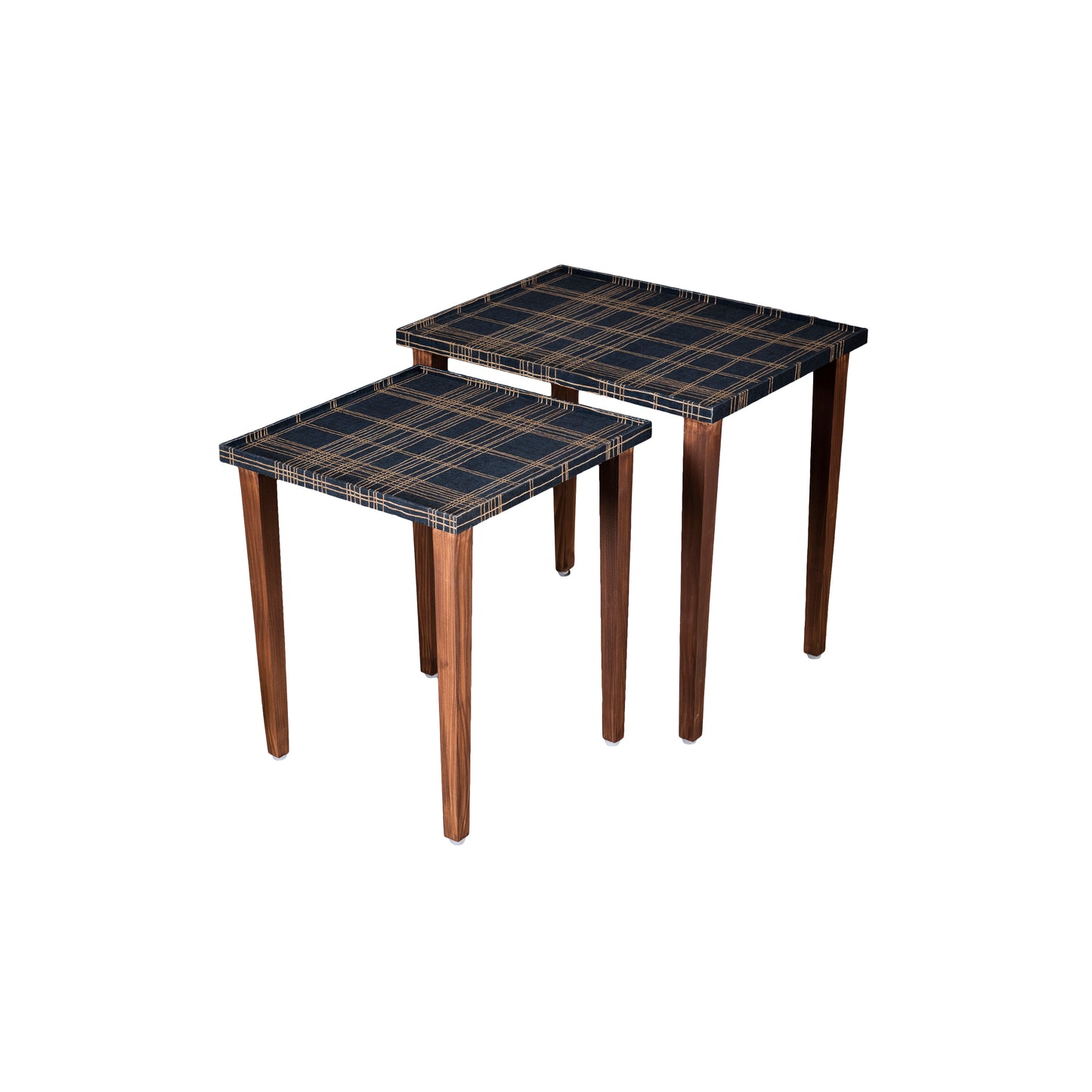 A Tiny Mistake Tesseract Wooden Rectangle Nesting Tables (Set of 2), Living Room Decor