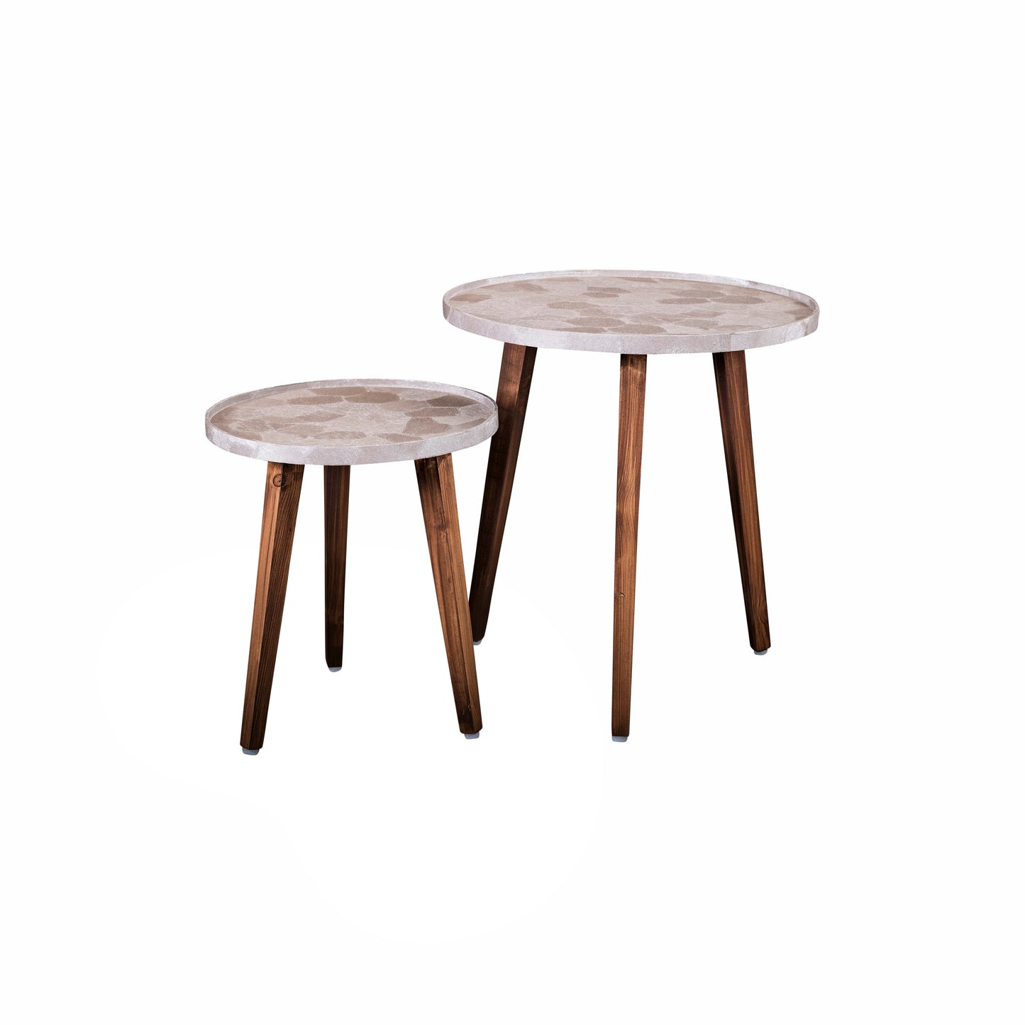 A Tiny Mistake Allure Rose Gold Wooden Nesting Tables (Set of 2), Living Room Decor