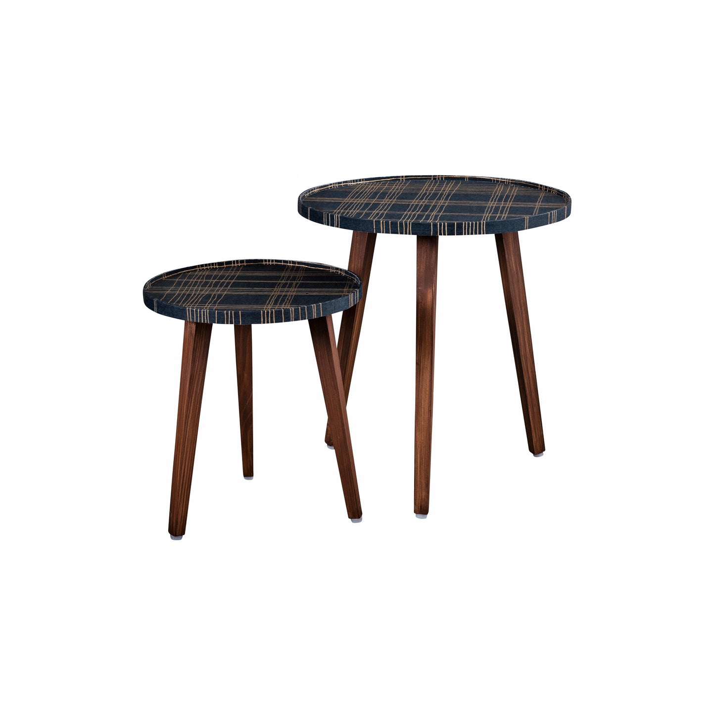 A Tiny Mistake Tesseract Wooden Nesting Tables (Set of 2), Living Room Decor