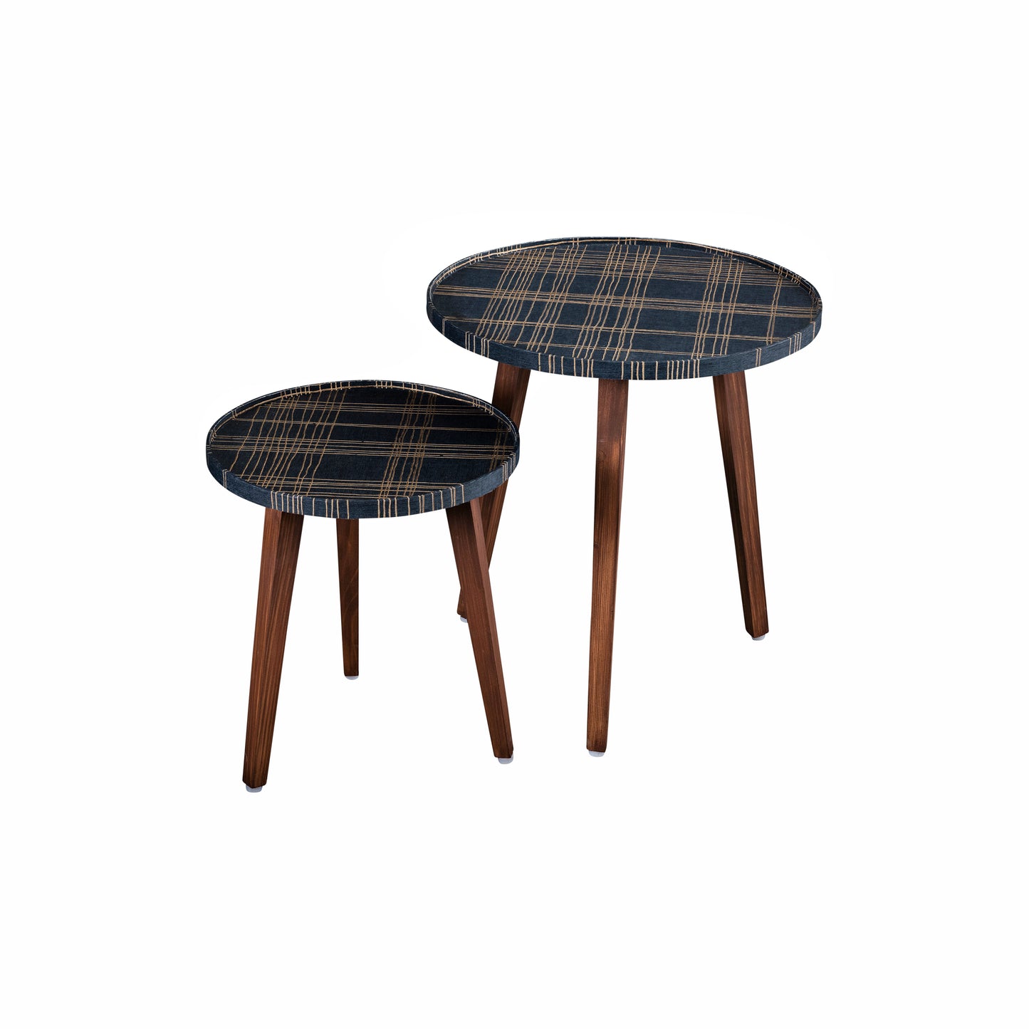 A Tiny Mistake Tesseract Wooden Nesting Tables (Set of 2), Living Room Decor