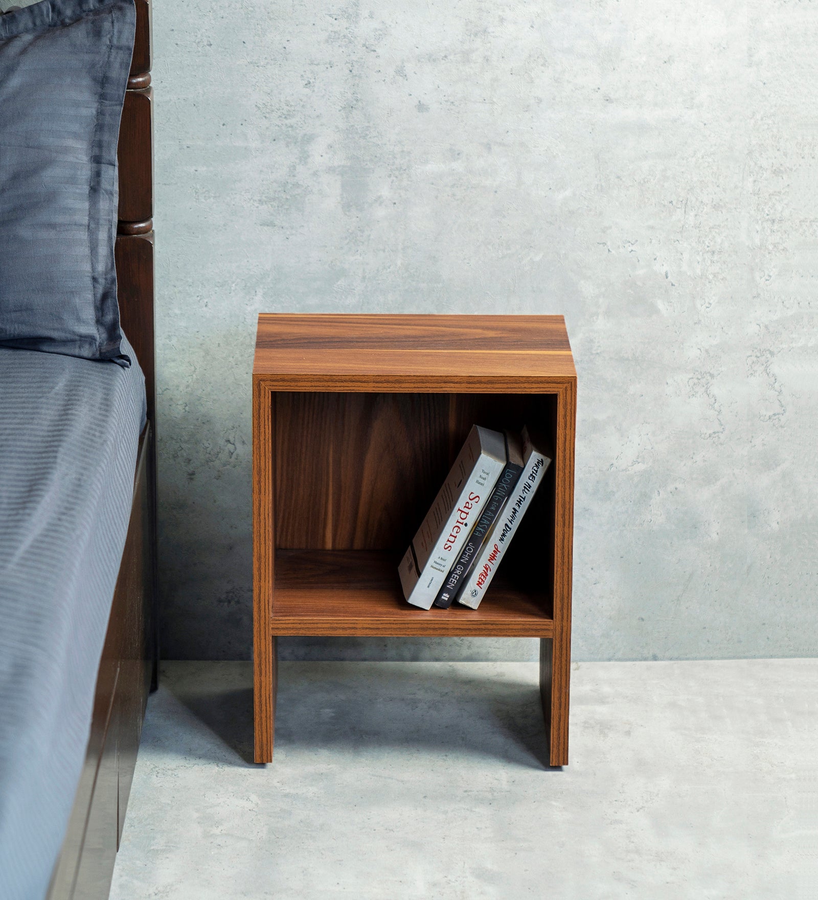 Teak wood on sale bedside table