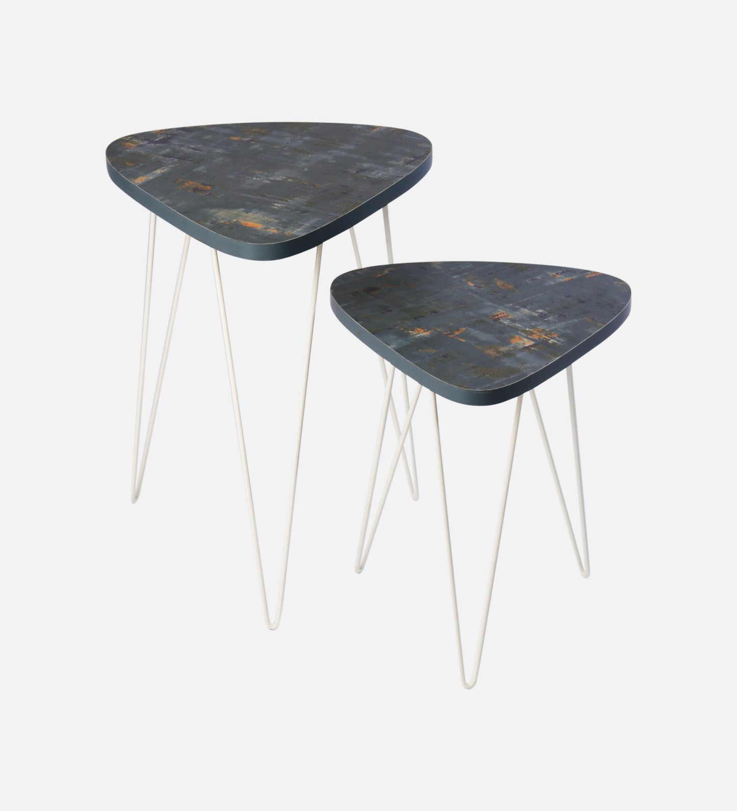 Bohemian Tint Trinity Nesting Tables with Hairpin Legs, Side Tables, Wooden Tables, Living Room Decor by A Tiny Mistake