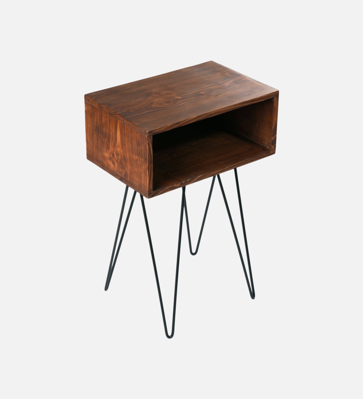 Teak Tint Amalgam Side Tables, Wooden Tables, Bedside Tables, End Tables, Living Room Decor by A Tiny Mistake