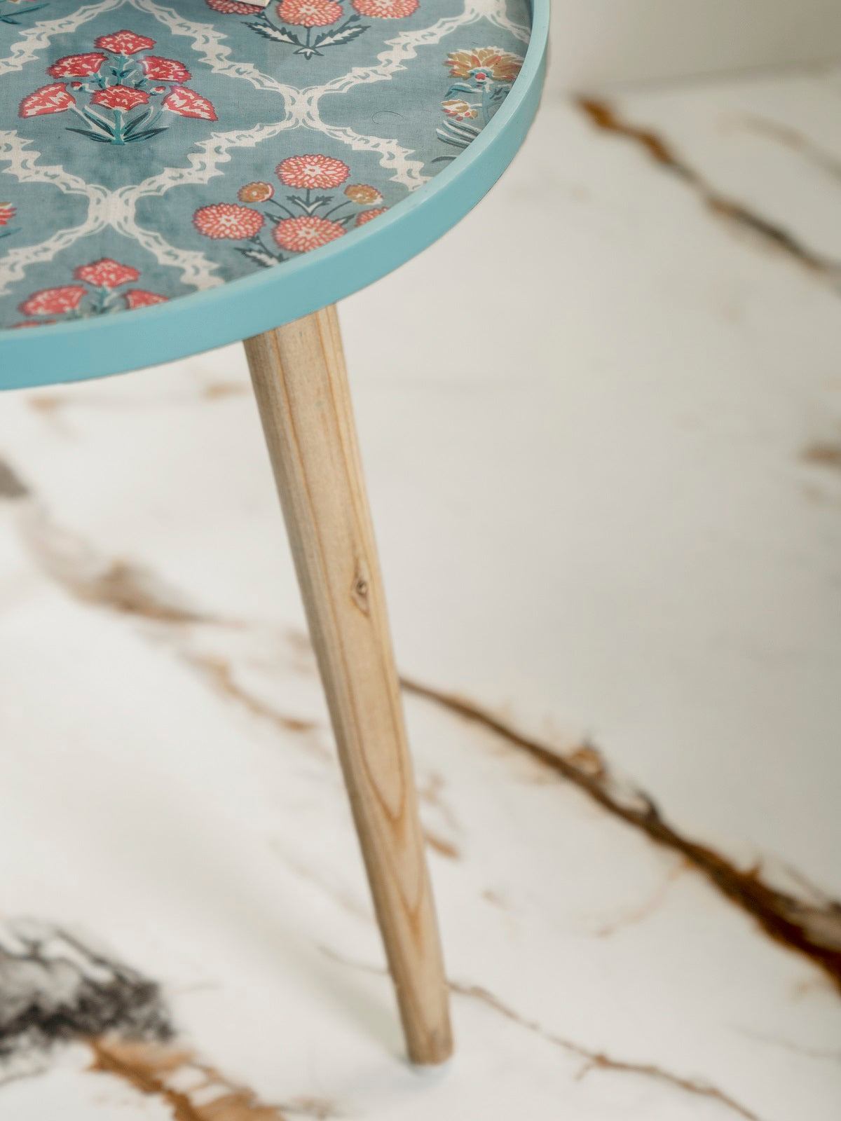 Phool Round Nesting Tables with Wooden Legs, Side Tables, Wooden Tables, Living Room Decor by A Tiny Mistake