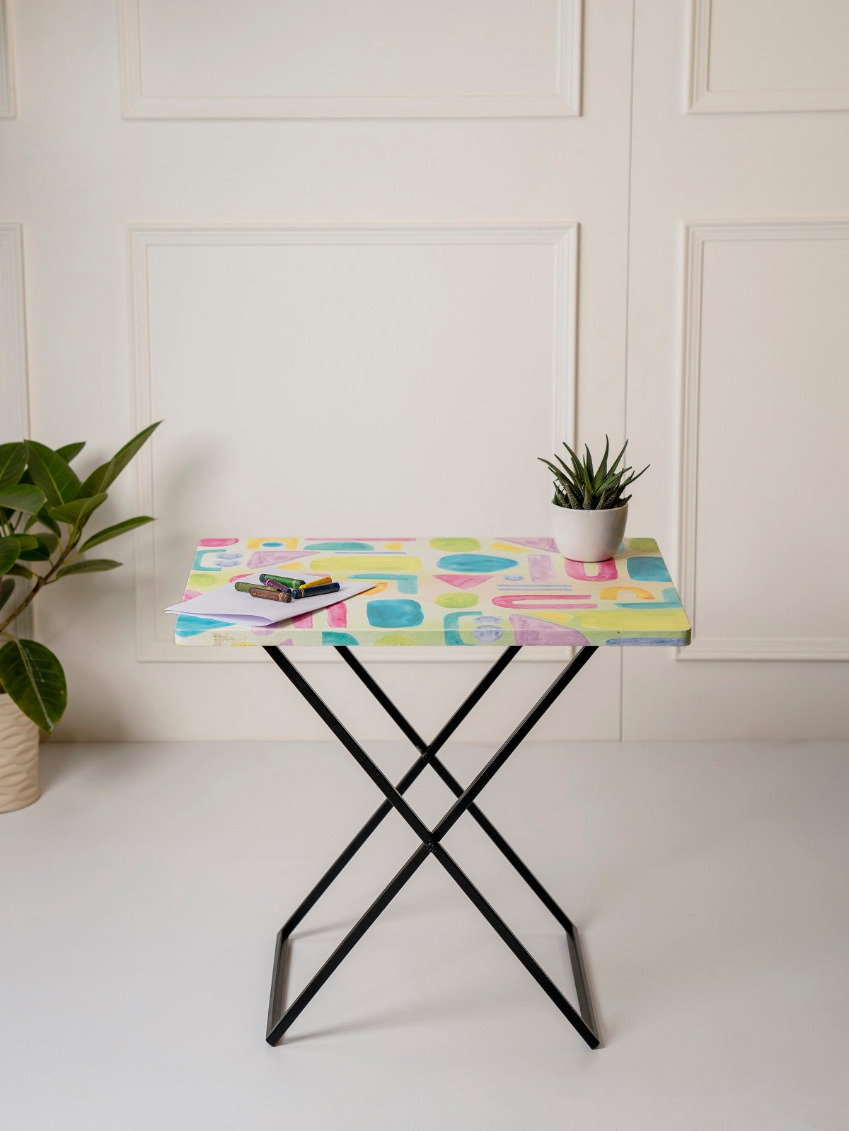 Tiny Doodles Criss Cross Side Tables, Writing Tables, Wooden Tables, Kids Tables, End Tables Living Room Decor by A Tiny Mistake